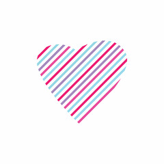 line hearth icon vector concept design template