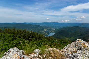 Mountain landscape in the central part of Bosnia and Herzegovina. Summer day.