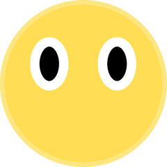 yellow emote with innocent expression