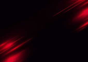 Fototapeta na wymiar Abstract red speed neon light effect on black background vector illustration.