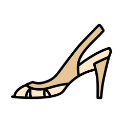 Woman Heeled Sandal Icon