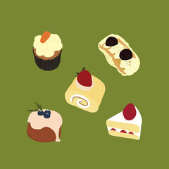 illustration of korean cake popular free vector