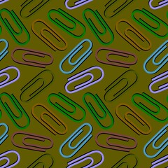 School seamless paper clip pattern for fabrics and packaging and linens and kids and wrapping paper and office