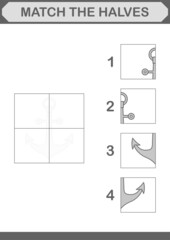Match halves of Anchor. Worksheet for kids