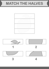 Match halves of Lemon. Worksheet for kids