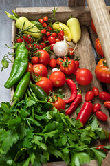 Salsa Ingredients Fresh from the Garden