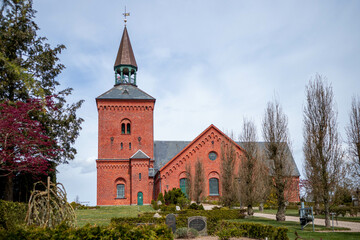 Fototapeta na wymiar Gothic church of Bregninge, Denmark