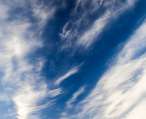 Incredible clouds against the blue sky.