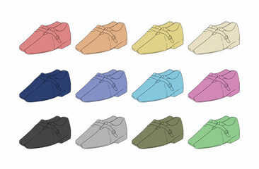 革靴のイラストセット