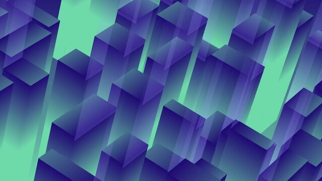 Abstract geometric cubic colorful background. isometric 3d rendering