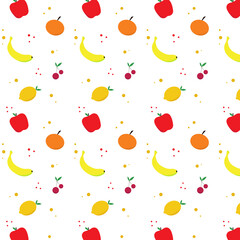 Seamless pattern with fruit image. Vector illustration for covers, banners, flyers and posters and other designs