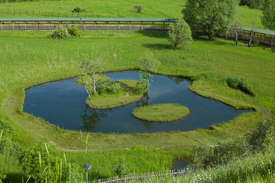 Floating island, Tourist area in Bing&ouml;l Turkey