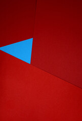 top view red and blue craft paper texture background
