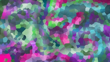 abstract colorful pixelate crystalized background. Aesthetic low poly background.
