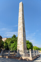 The Walled Obelisk (Constantine's Obelisk) in Istanbul, Turkey