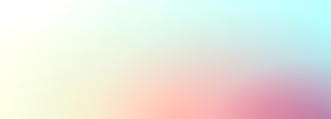 Pastel colours cyan purple pink violet yellow gradient background blank. Horizontal banner or wallpaper tamplate. Copy space, place for text, text area.