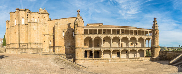 Panoramic view at the Convent of San Benito in Alcantara, Spain