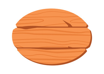 Wooden Board Road Sign. Vector illustration
