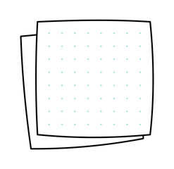 Dotted paper sheet icon. Vector illustration