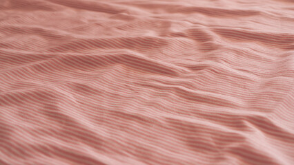 Sábana rosa y blanca con estampado de rayas