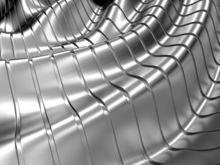 Metallic abstract steel stripe pattern background