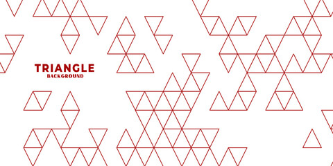 Pink triangle and white abstract background