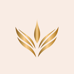 Yoga, mindfulness, relaxation, Zen meditation, lotus, candle logo isolated on light fund. Beauty, spa icon. Elegant, luxury style illustration. Natural, healthy lifestyle, inner flame symbol.