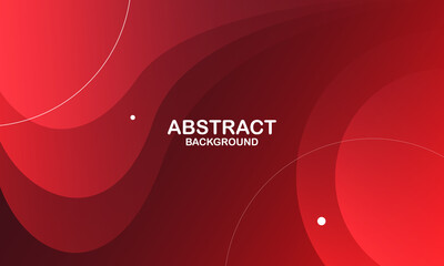 Abstract red background with wave. Vector illustration