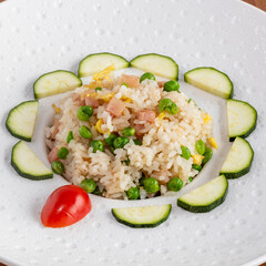 rice with vegetables cantonese