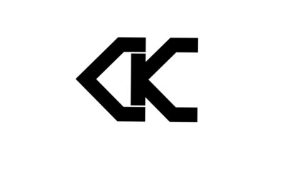 ck kc c k initial letter logo