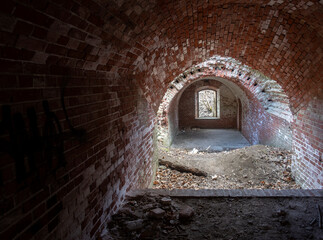 old abandoned bunker. Defensive building, early 20th century