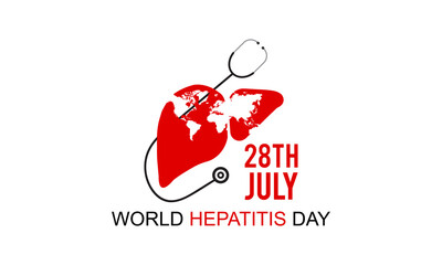 Vector illustration,banner or poster of world hepatitis day. - obrazy, fototapety, plakaty
