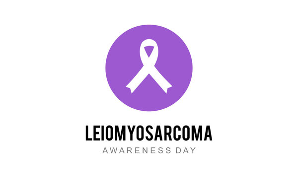 Leiomyosarcoma awareness symbol. Purple vector illustration. Poster Leiomyosarcoma awareness Campaign Template.