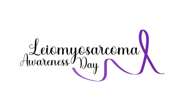 Leiomyosarcoma awareness symbol. Purple vector illustration. Poster Leiomyosarcoma awareness Campaign Template.