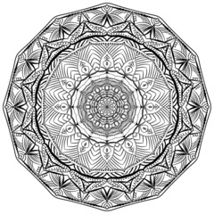 Fototapeta premium luxury mandala arabesque Vector indian mandala decoration round ornament circular pattern alpona
