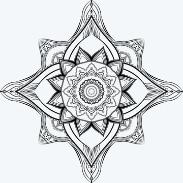 luxury mandala arabesque Vector indian mandala decoration round ornament circular pattern alpona