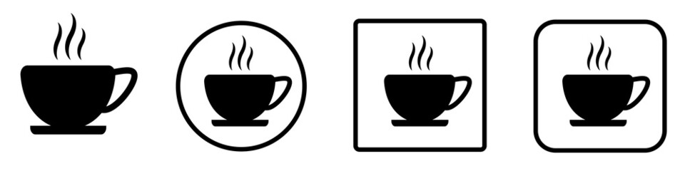 Coffee cup icons.  On a white background. Vector illustration. eps10