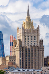 Fototapeta na wymiar Ministry of Foreign Affairs (MID) building in Moscow, Russia