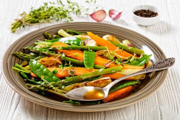french Barigoule of summer vegetables in bowl