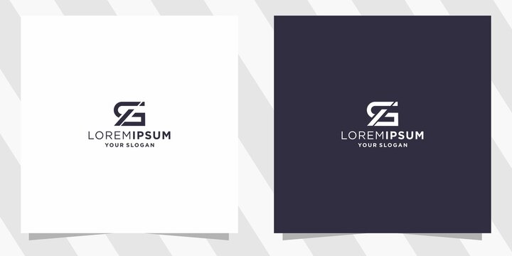 letter rg logo with minimal design