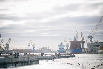 Fototapeta premium Industrial port