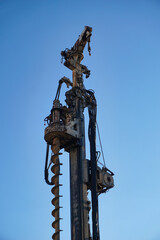 Fototapeta na wymiar Construction site machinery - drill