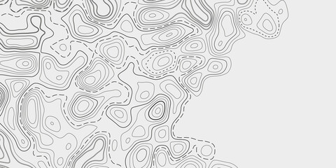 Topographic background and texture. abstraction with place for text. Topo backdrop lines, contour, geographic grid. Modern black and white topographic contours lines of mountains. Topography map art