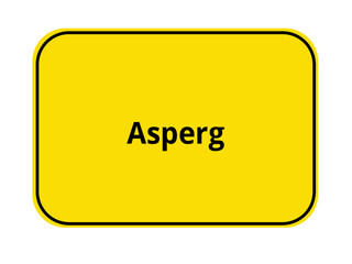 Ortseingangsschild - Asperg