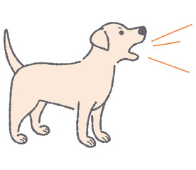 吠える犬のイラスト