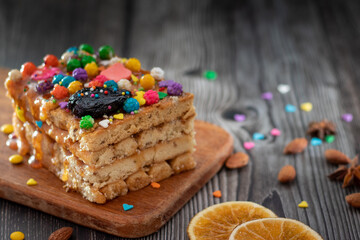 Traditional Peruvian Sweet Nougat Dessert Turron