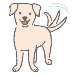 しっぽを振る犬のイラスト