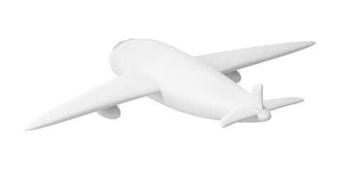 3d realistic airplane isolated on white background. Vector illustration
