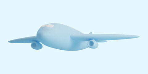 3d realistic airplane isolated on light background. Vector illustration