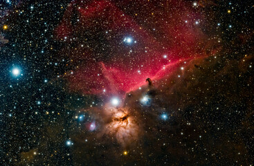 Horsehead and Flame Nebula - Powered by Adobe